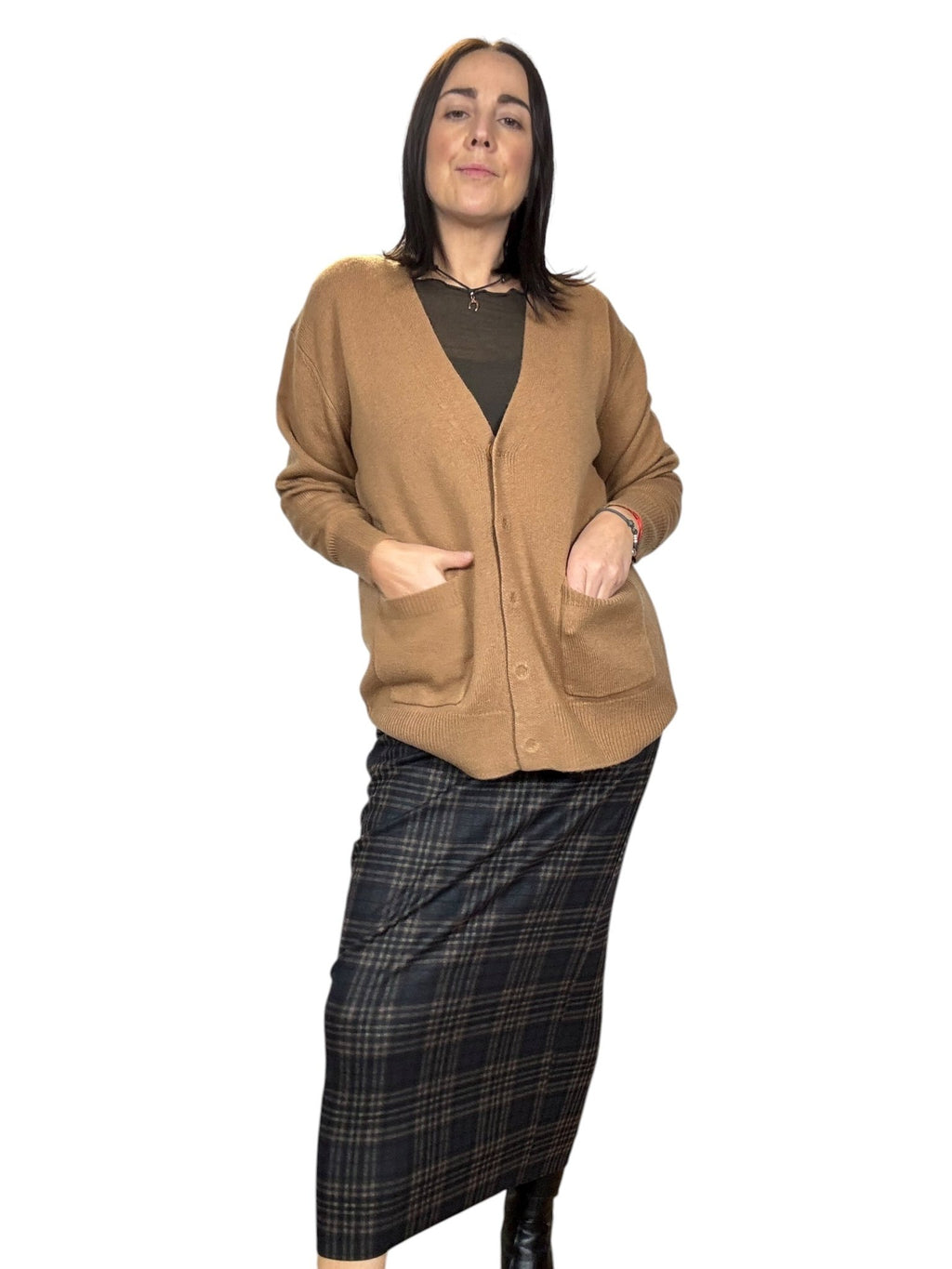 CARDIGAN PURA LANA VICOLO - XE BLU ABBIGLIAMENTO