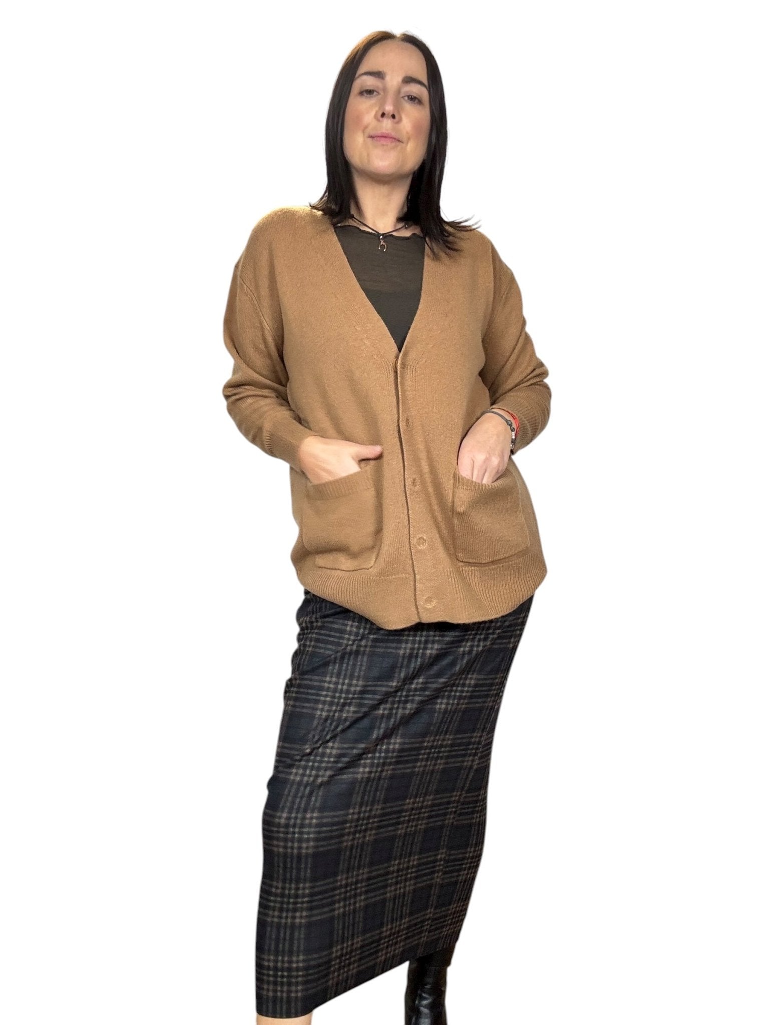 CARDIGAN PURA LANA VICOLO - XE BLU ABBIGLIAMENTO