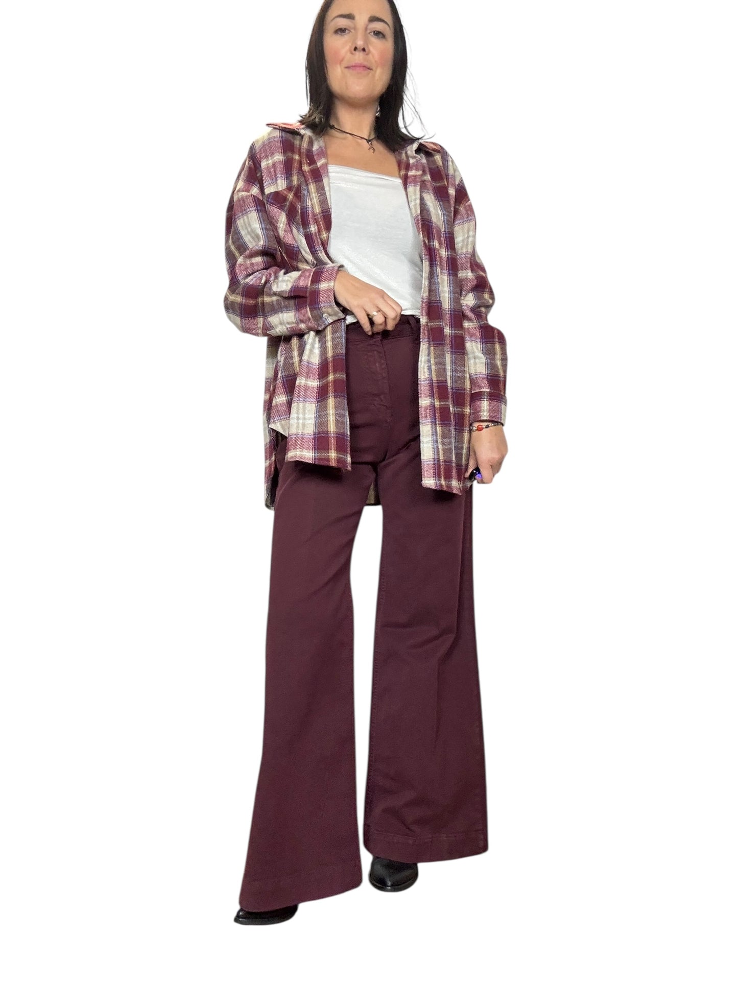 JEANS COLORATO A PALAZZO SUSY MIX