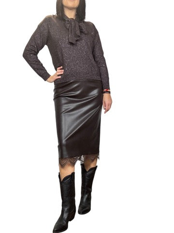 GONNA IN ECOPELLE CON PIZZO SUSY MIX