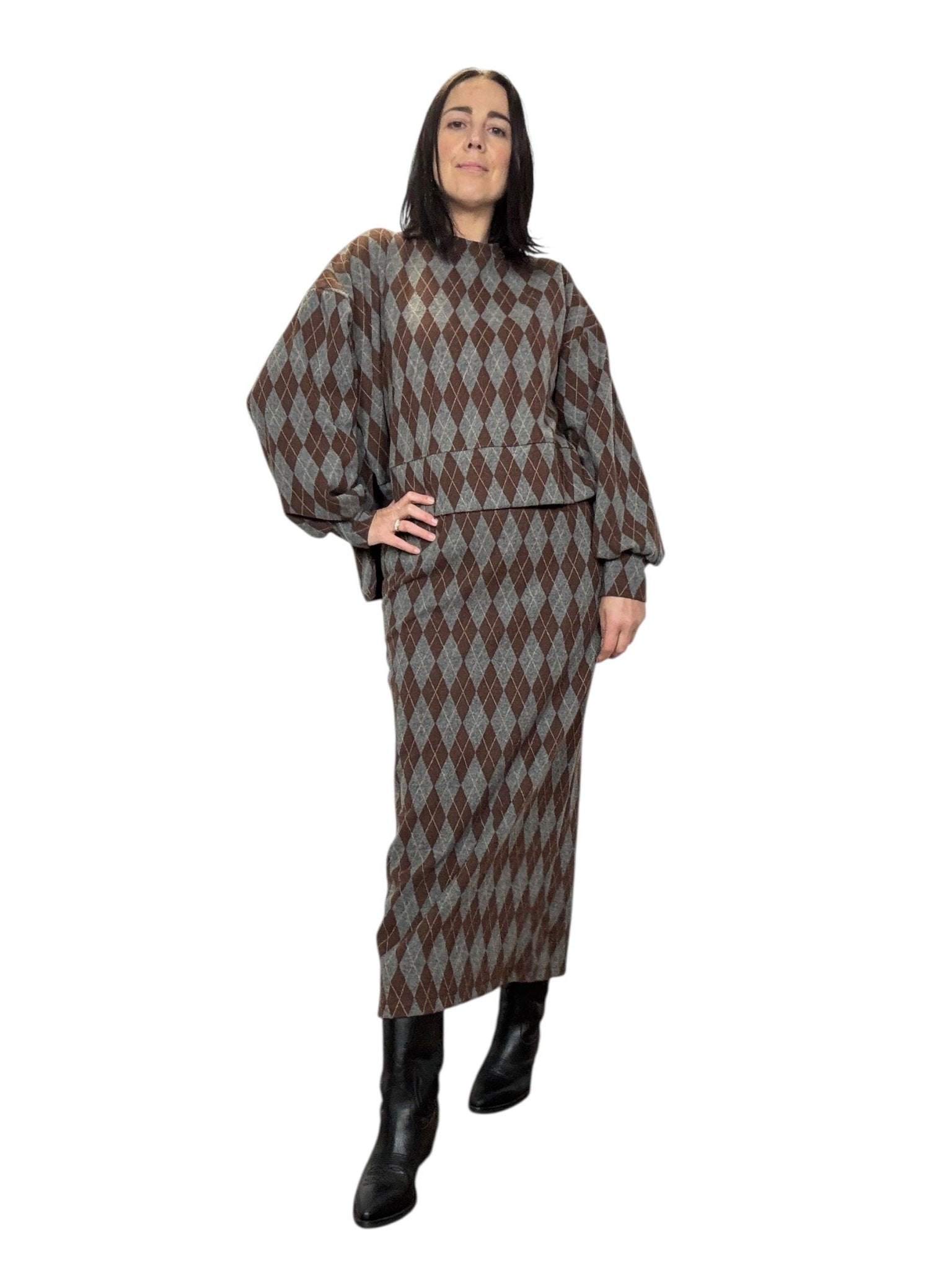 GONNA A SCACCHI HAVEONE - XE BLU ABBIGLIAMENTO