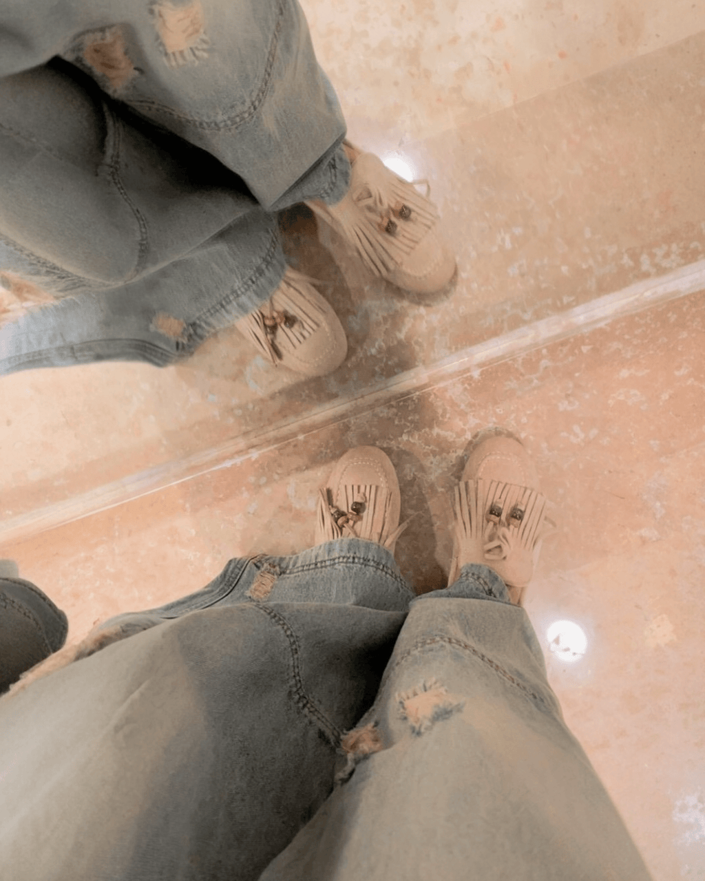 MOCASSINO CON FRANGE SUSY MIX - XE BLU ABBIGLIAMENTO