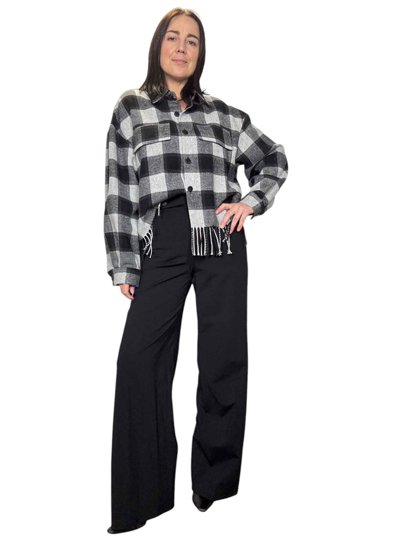 PANTALONE IN PUNTO MILANO GAMBA DRITTA TENSIONE IN