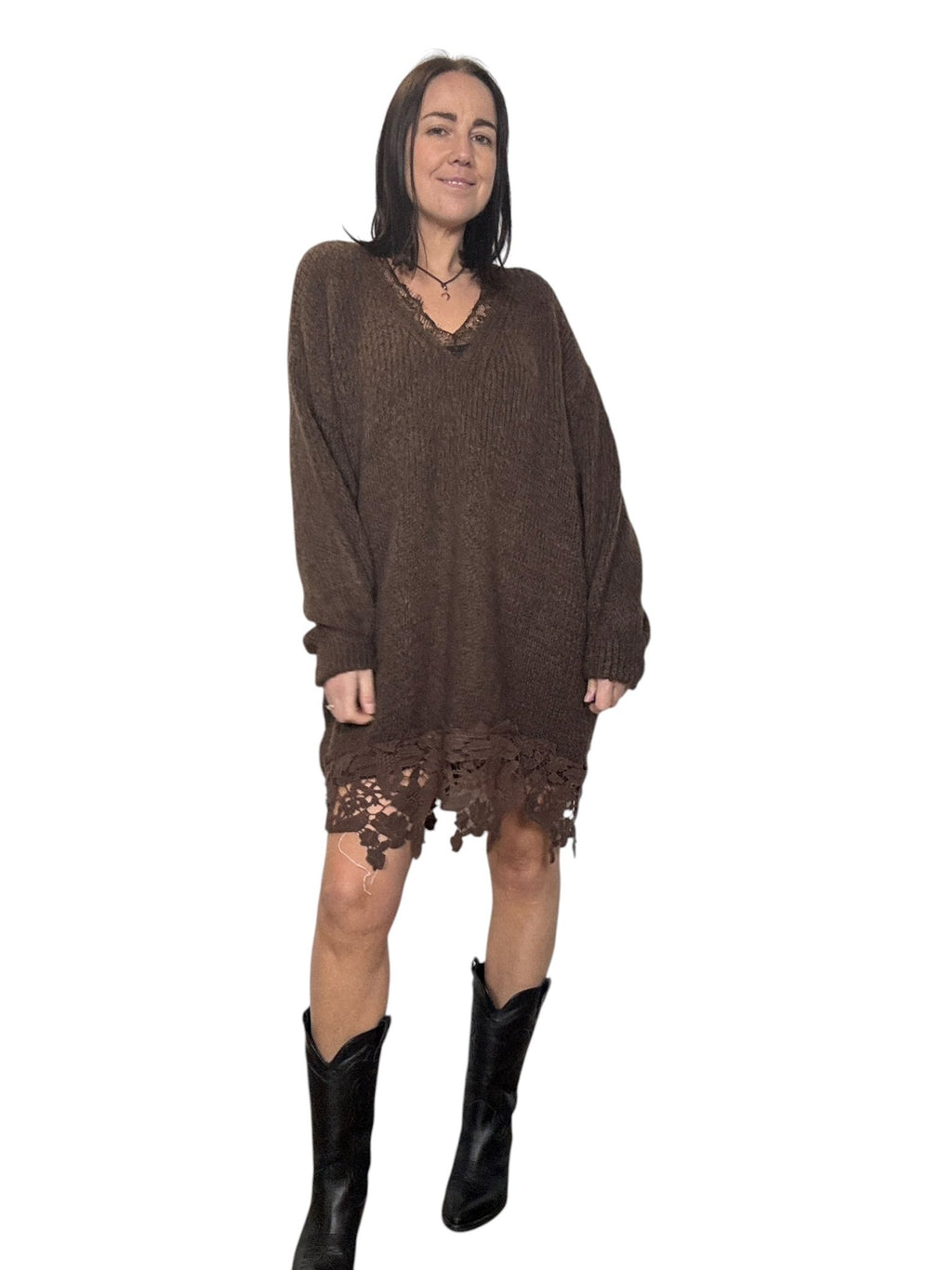 ABITO IN MAGLIA CON PIZZO DIXIE - XE BLU ABBIGLIAMENTO