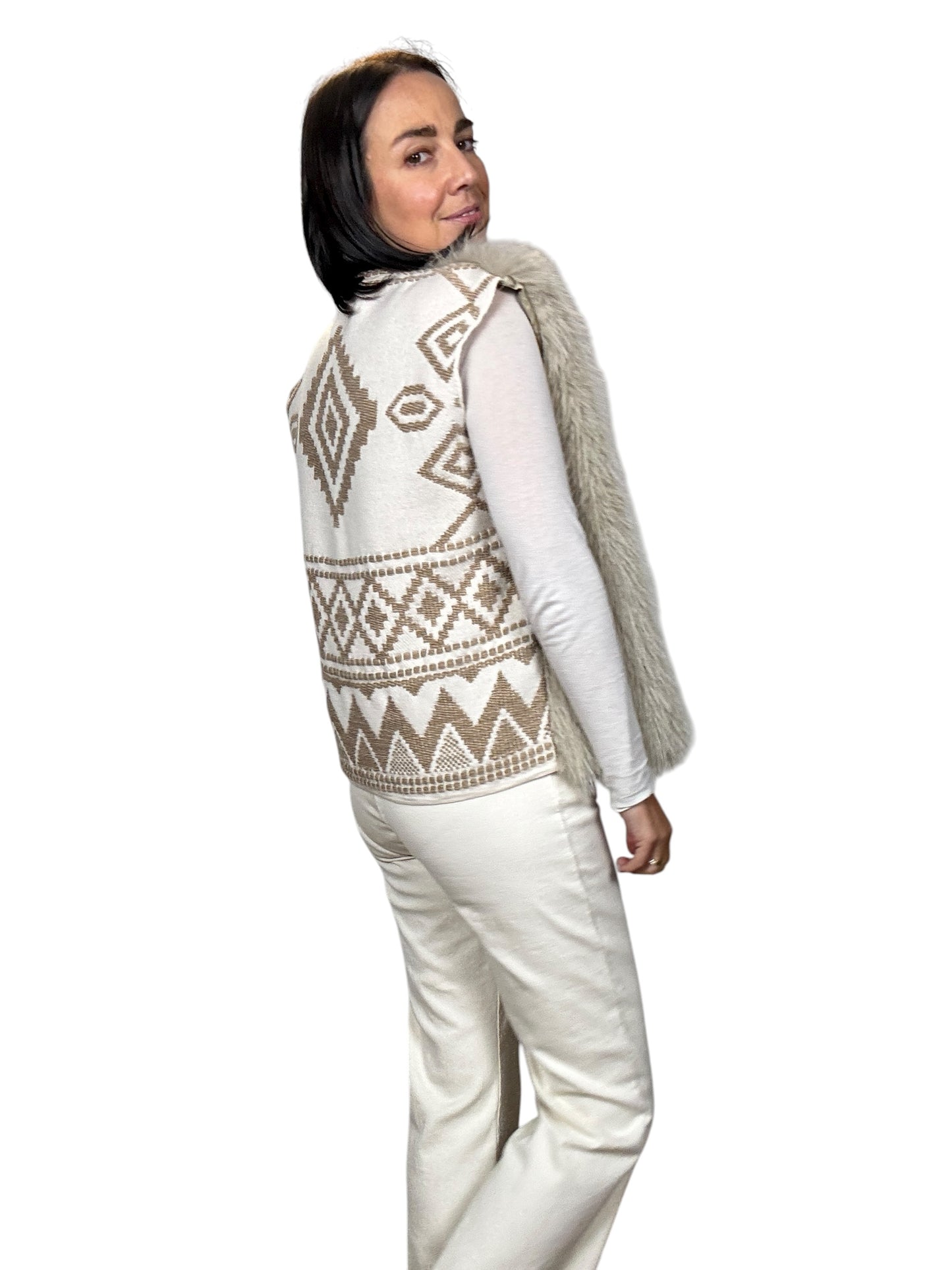GILET ALANUI CON ECOPELLICCIA MOTEL