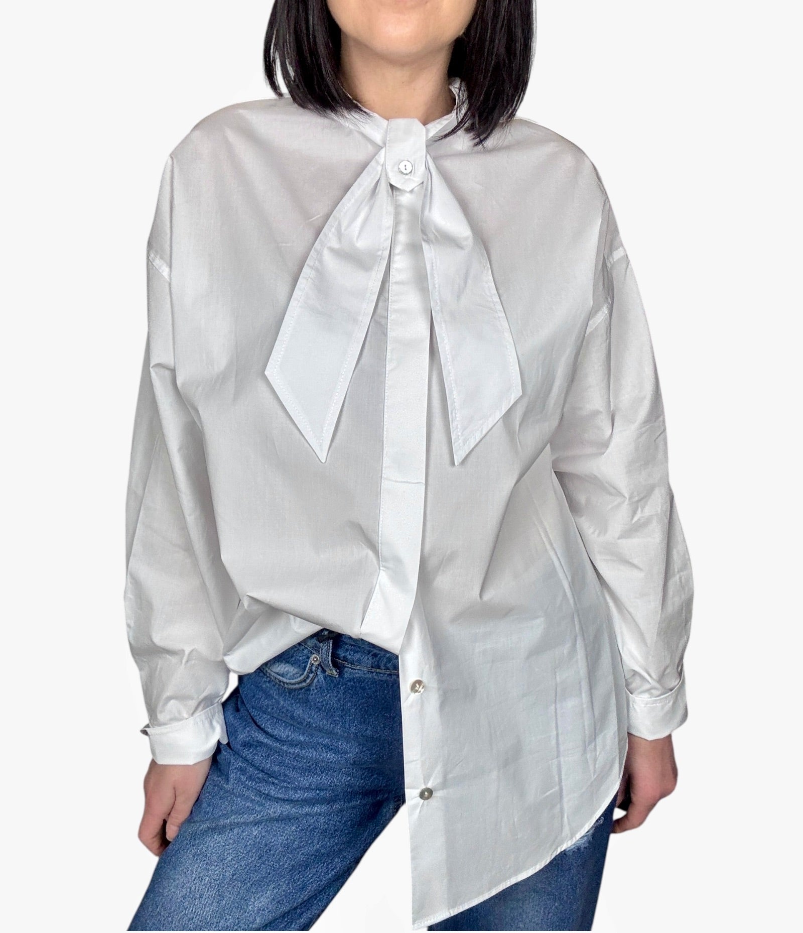 CAMICIA FIOCCO TENSIONE IN - XE BLU ABBIGLIAMENTO