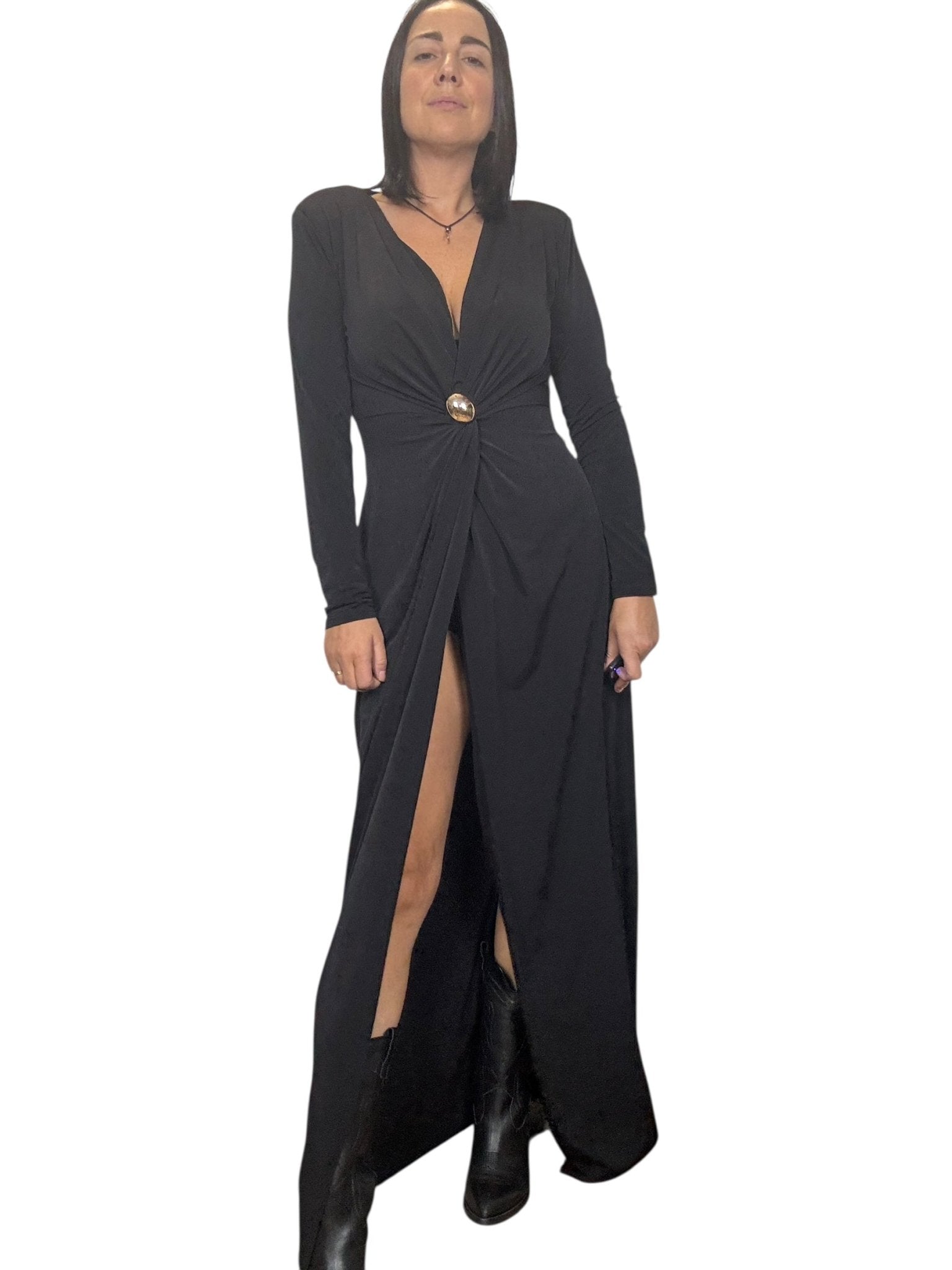 ABITO SPACCO DAVANTI CON ANELLO SUSY MIX - XE BLU ABBIGLIAMENTO