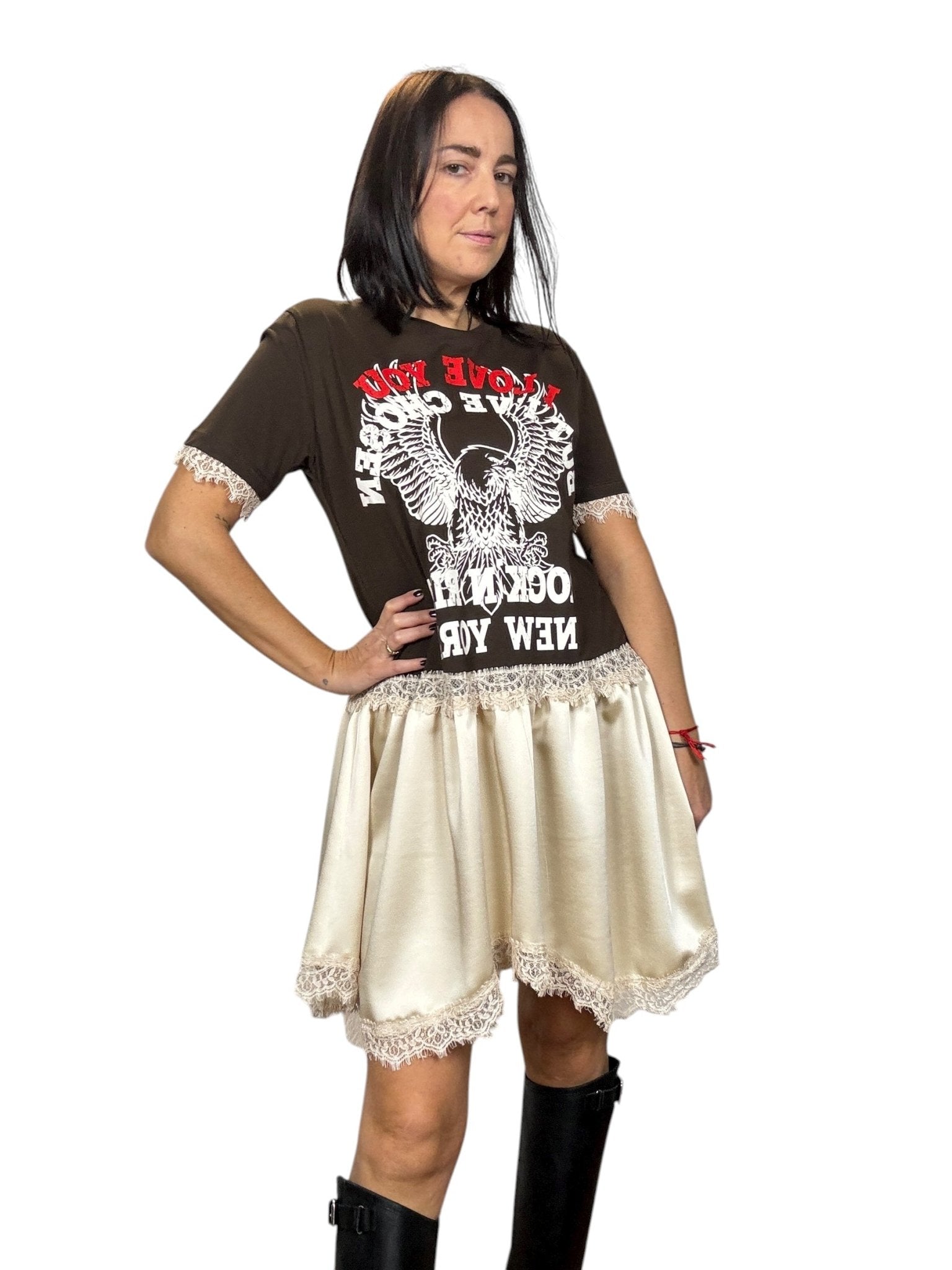 ABITO T - SHIRT+GONNA TENSIONE IN - XE BLU ABBIGLIAMENTO