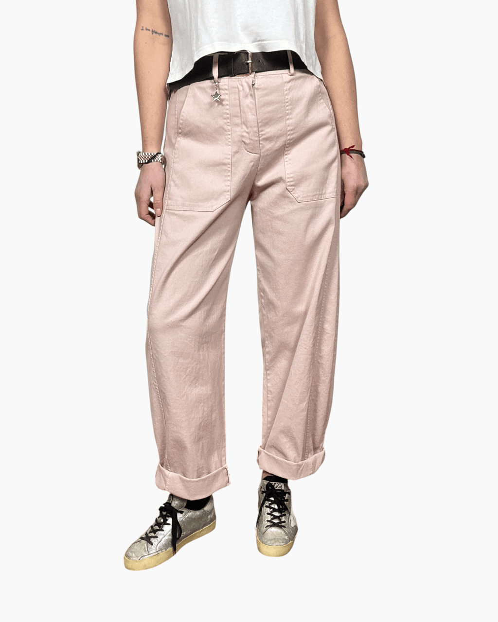 PANTALONE CARROT COLORATO SUSY MIX - XE BLU ABBIGLIAMENTO