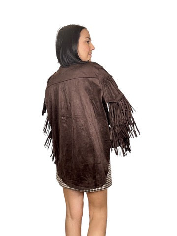 CAMICIA IN SUEDE CON FRANGE SUSY MIX
