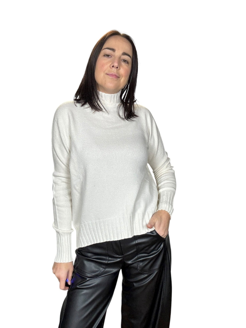 MAGLIA CON SPACCO SUSY MIX - XE BLU ABBIGLIAMENTO