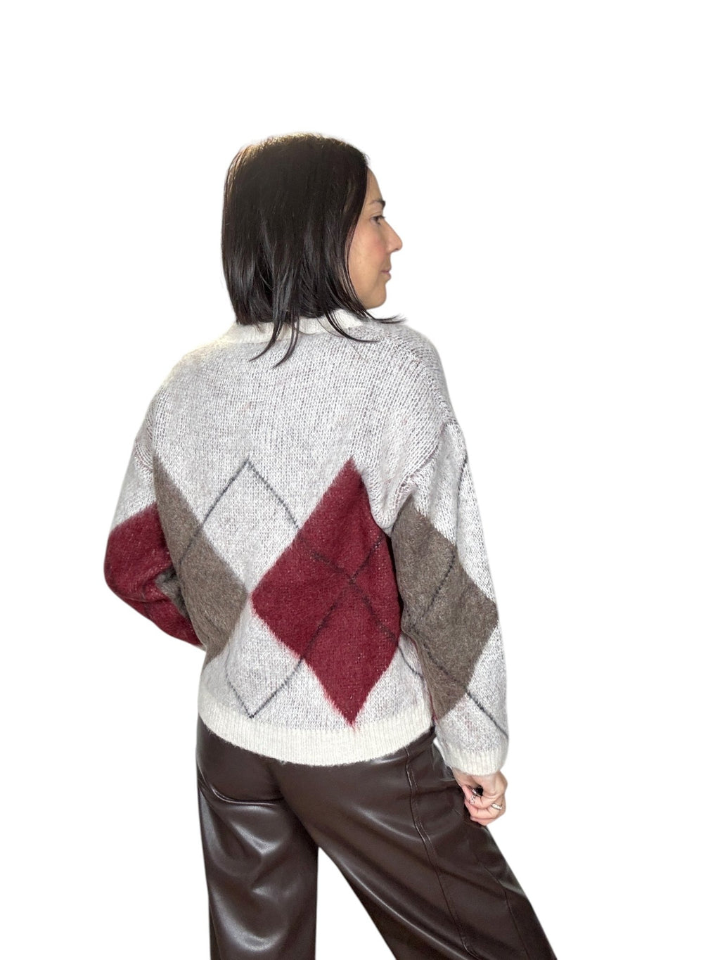 MAGLIA CON ROMBI GRANDI SUSY MIX - XE BLU ABBIGLIAMENTO