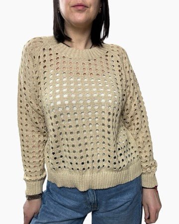 MAGLIA TRAFORATA SUSY MIX - XE BLU ABBIGLIAMENTO