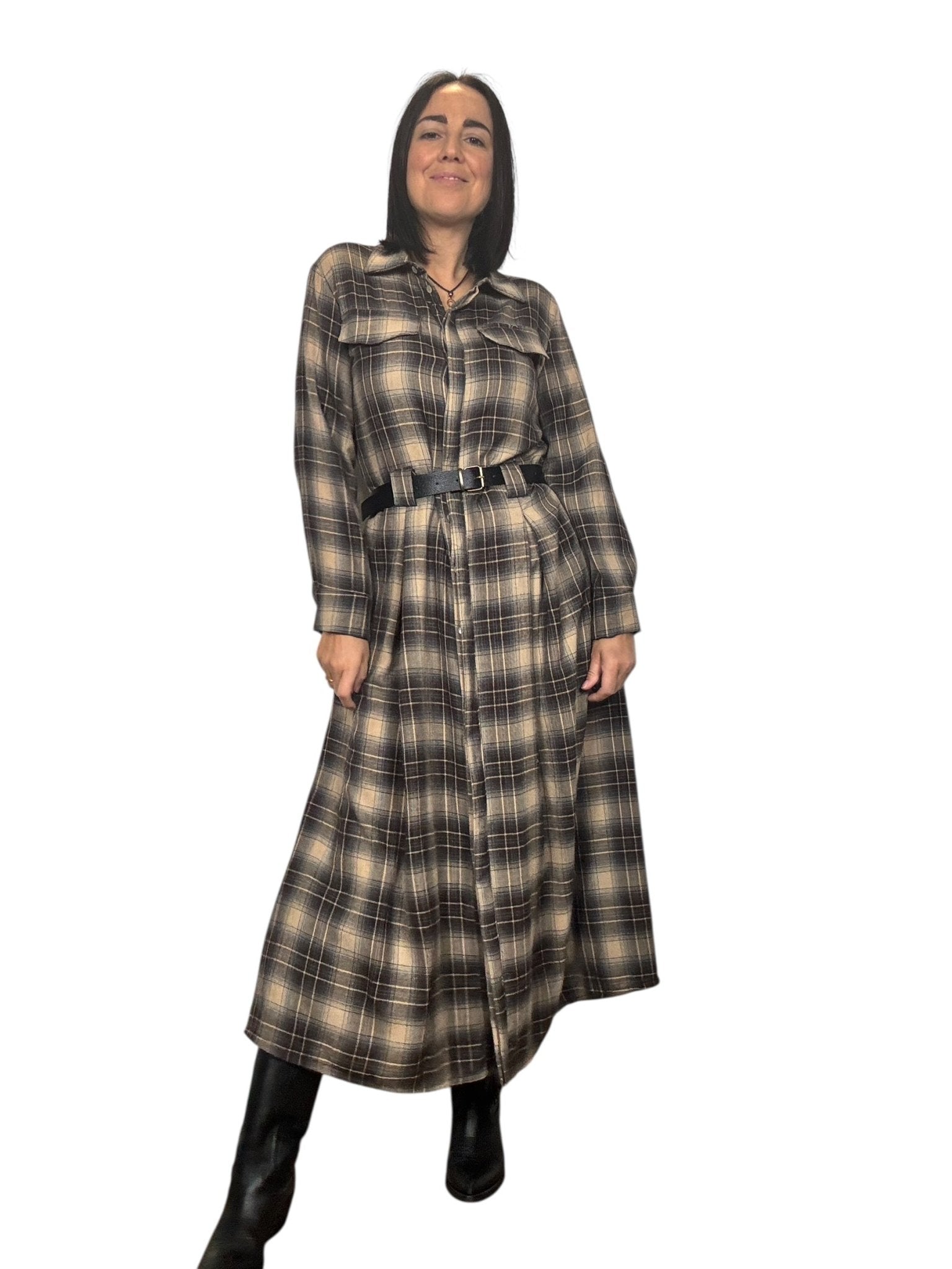 ABITO CHECK SUSY MIX - XE BLU ABBIGLIAMENTO