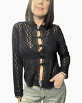 CAMICIA IN PIZZO CON ALAMARI SUSY MIX - XE BLU ABBIGLIAMENTO