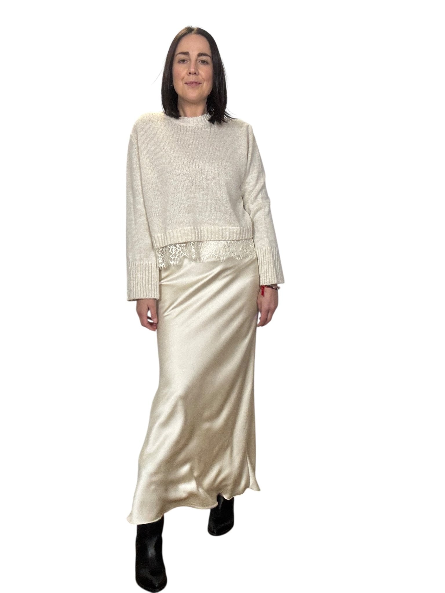 GONNA IN RASO DIXIE - XE BLU ABBIGLIAMENTO