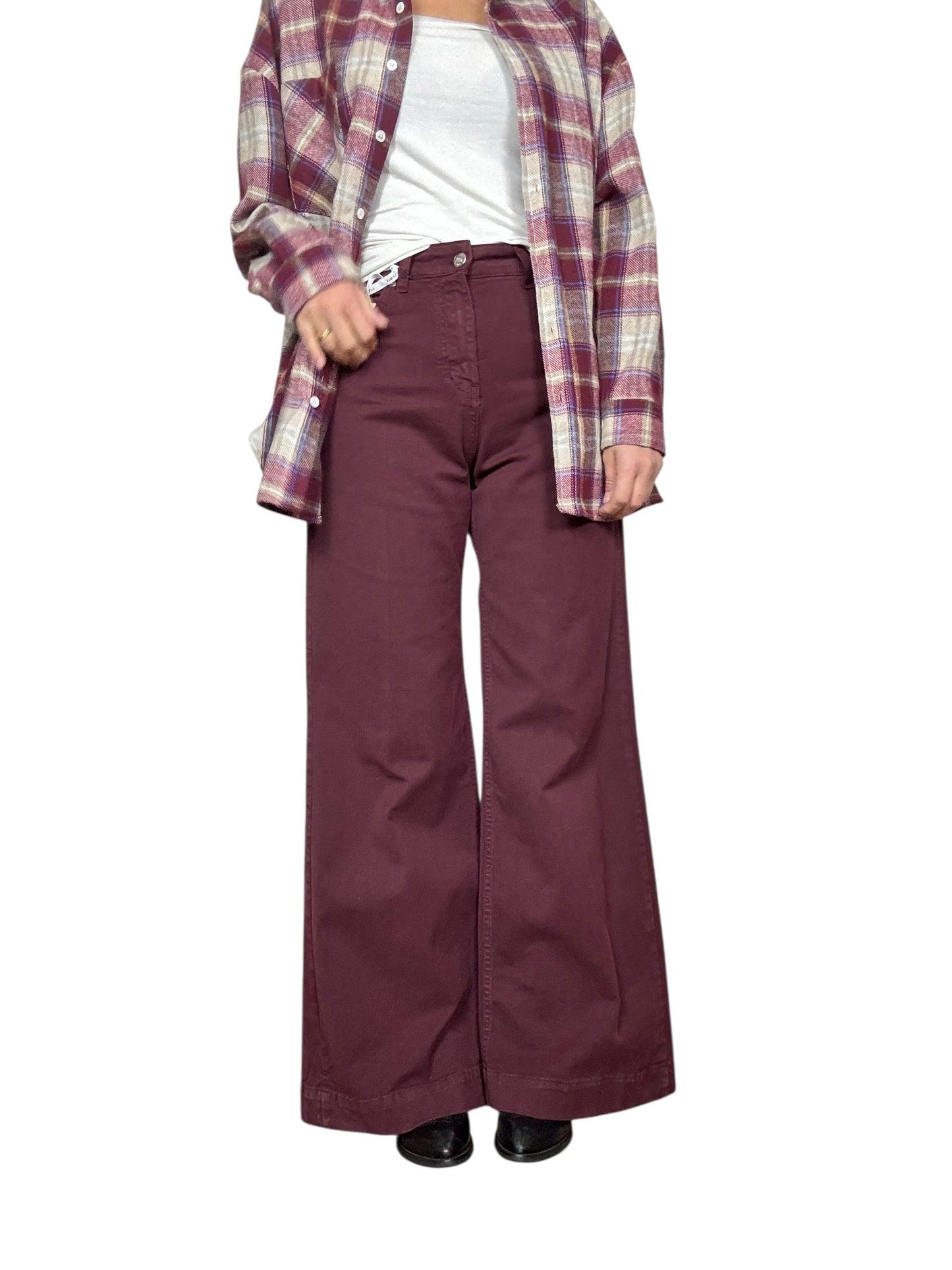 JEANS COLORATO A PALAZZO SUSY MIX