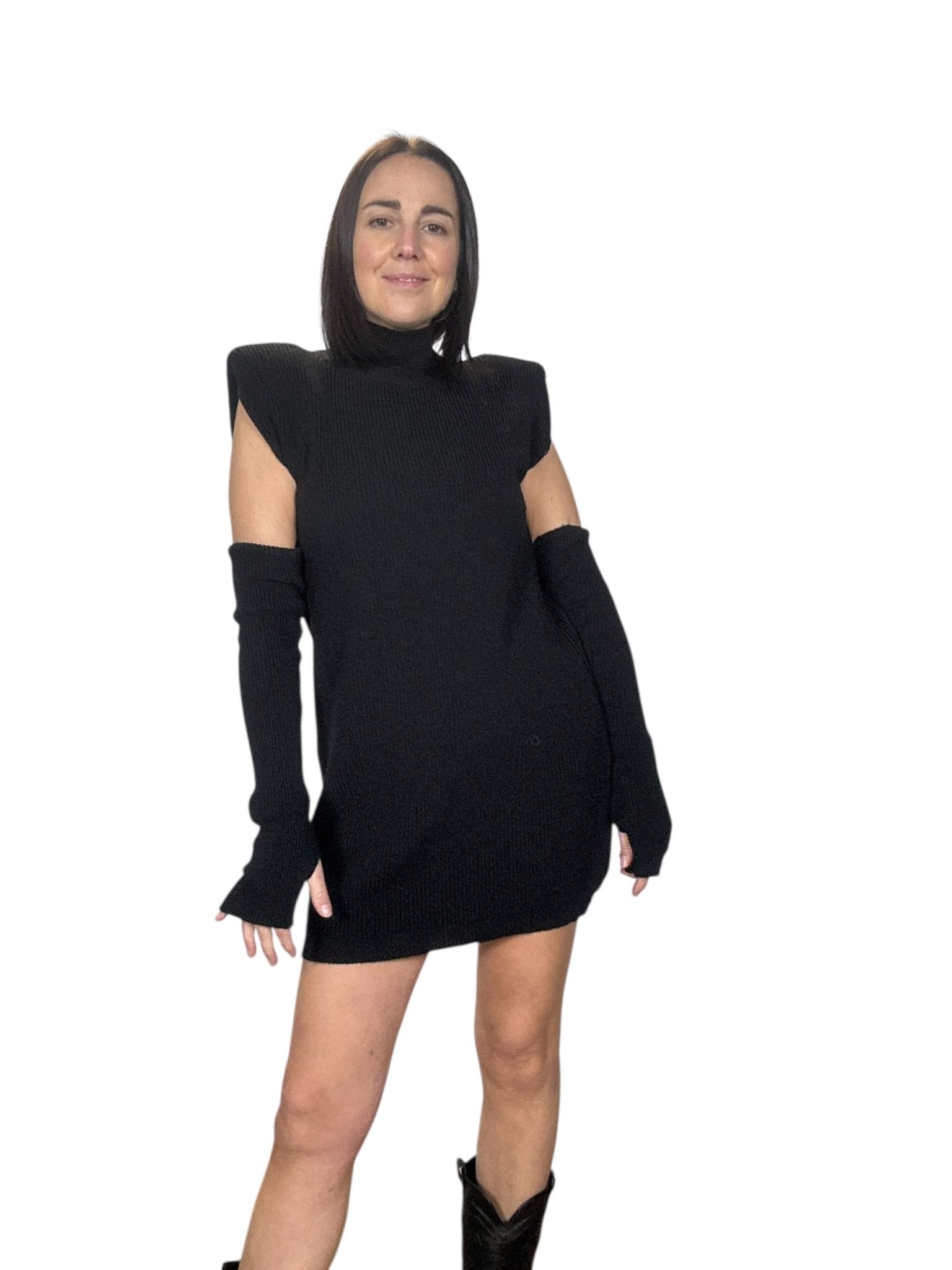 ABITO CORTO SMANICATO CON MANICOTTO DIXIE - XE BLU ABBIGLIAMENTO