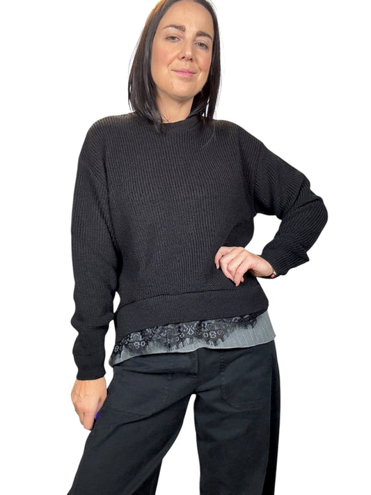 MAGLIA CON INSERTO CAMICIA VICOLO