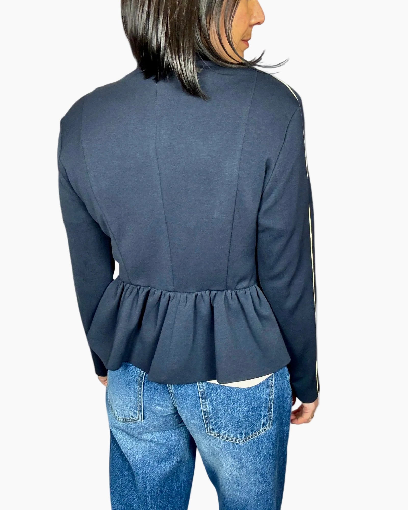 GIACCA IN FELPA CON ALAMAARI TENSIONE IN - XE BLU ABBIGLIAMENTO