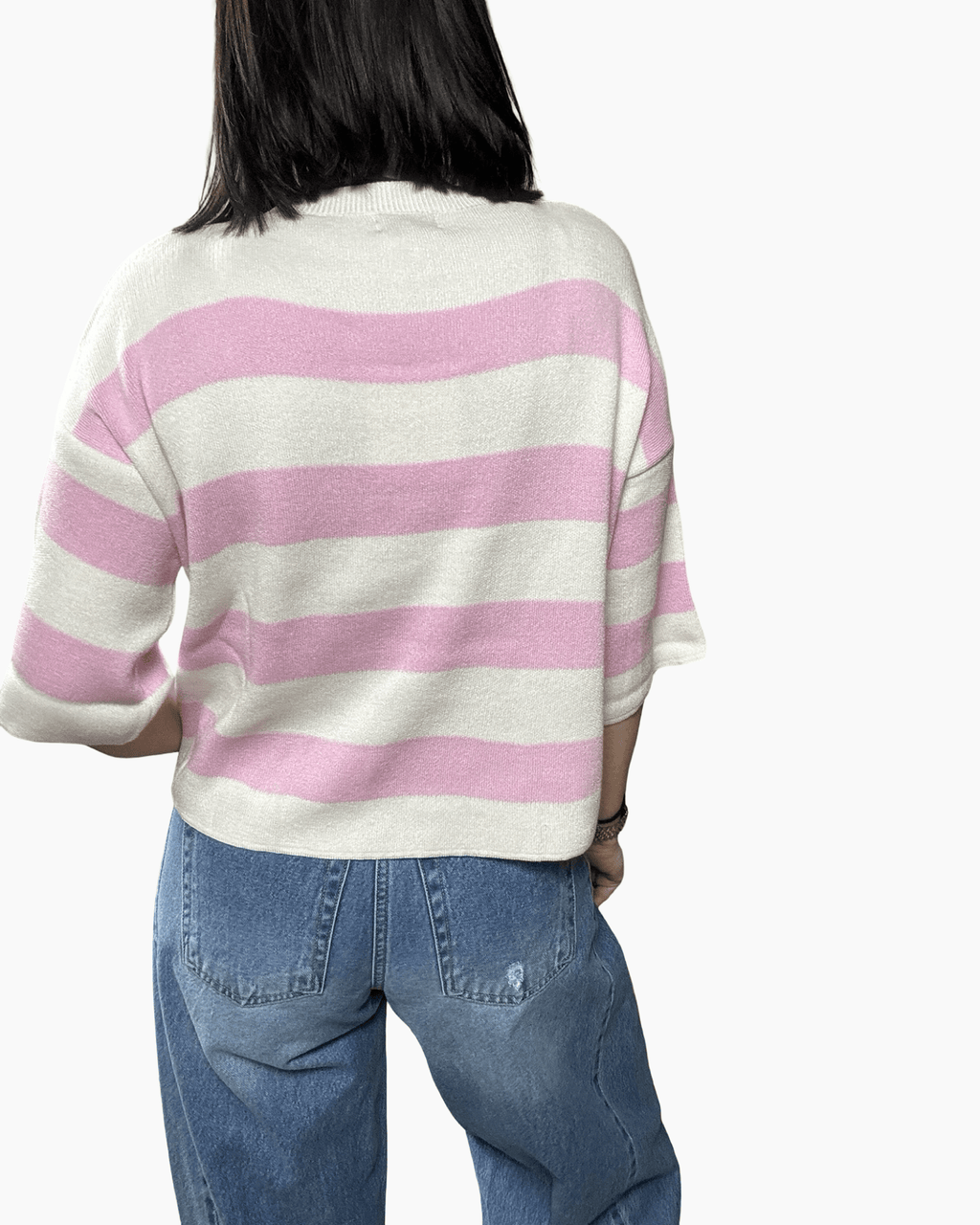 MAGLIA RIGATA A MANICA 3/4 SUSY MIX - XE BLU ABBIGLIAMENTO