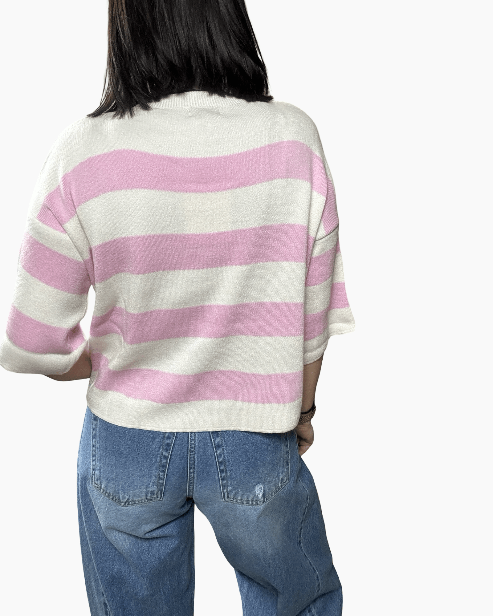 MAGLIA RIGATA A MANICA 3/4 SUSY MIX - XE BLU ABBIGLIAMENTO