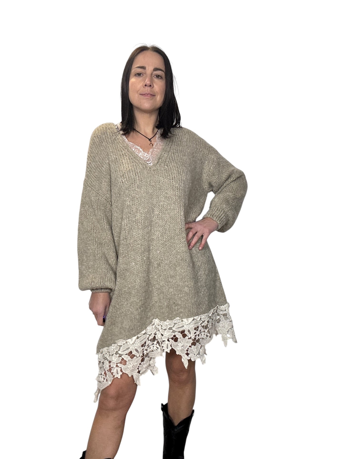 ABITO IN MAGLIA CON PIZZO DIXIE
