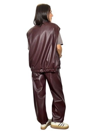 GILET IN ECOPELLE SUSY MIX - XE BLU ABBIGLIAMENTO