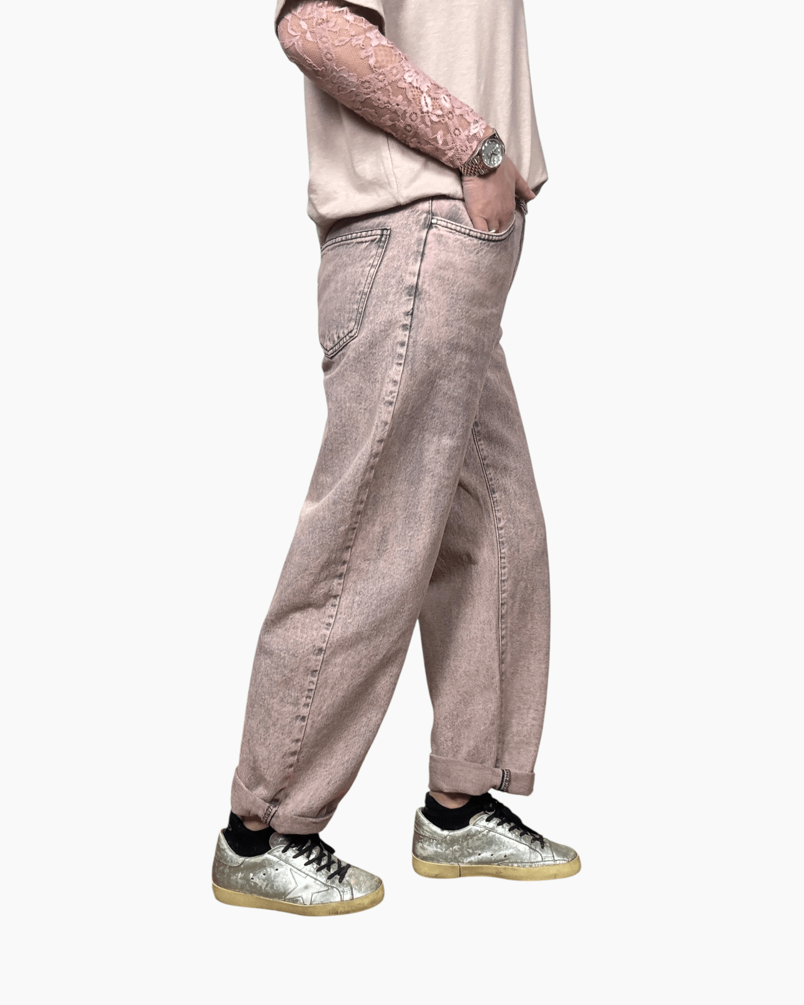 JEANS CARROT ROSA SUSY MIX - XE BLU ABBIGLIAMENTO