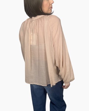 CAMICIA IN MUSSOLA TINTA UNITA SUSY MIX - XE BLU ABBIGLIAMENTO