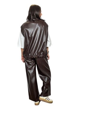 GILET IN ECOPELLE SUSY MIX - XE BLU ABBIGLIAMENTO