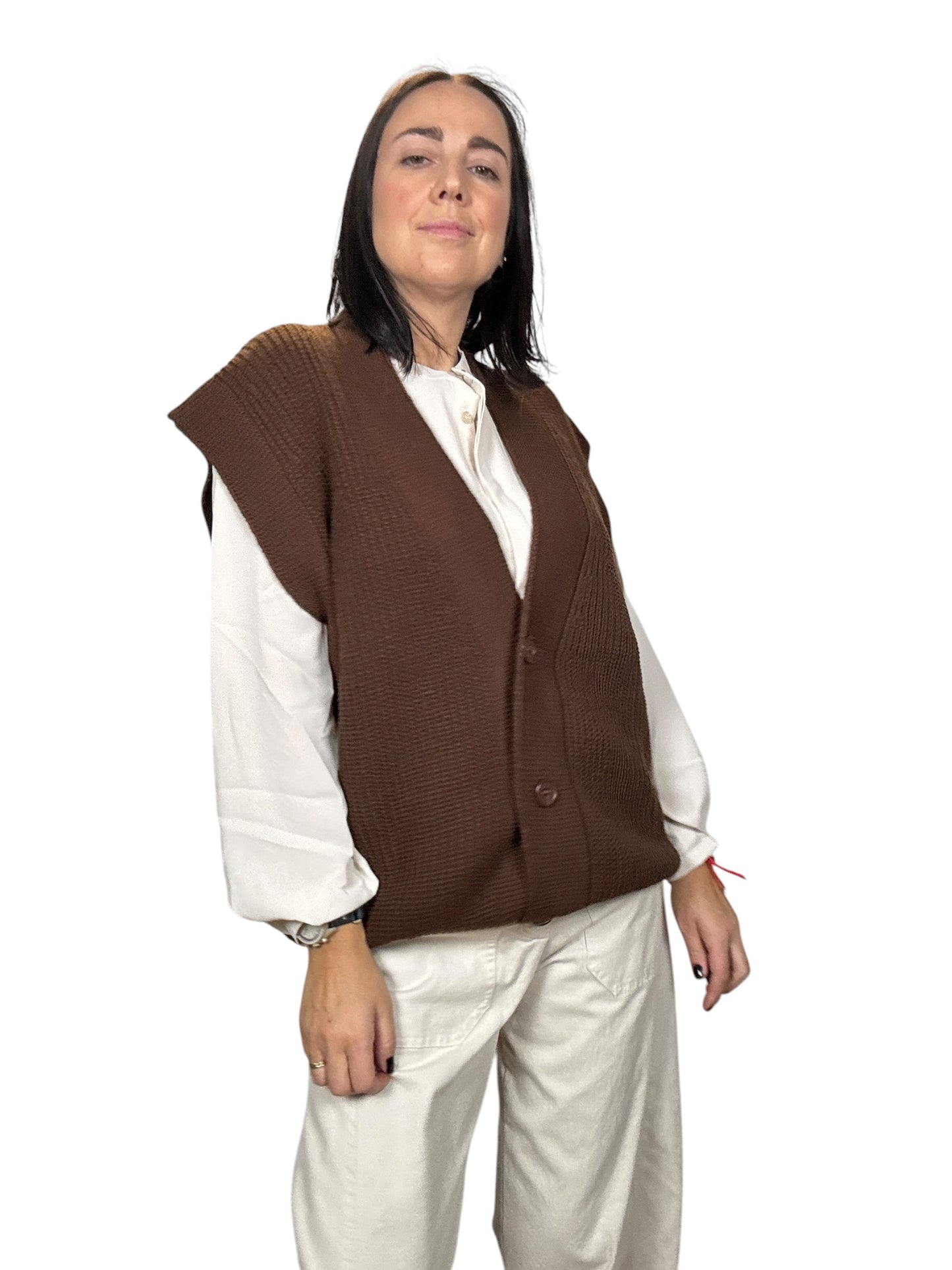 GILET OVER IN MAGLIA SUSY MIX