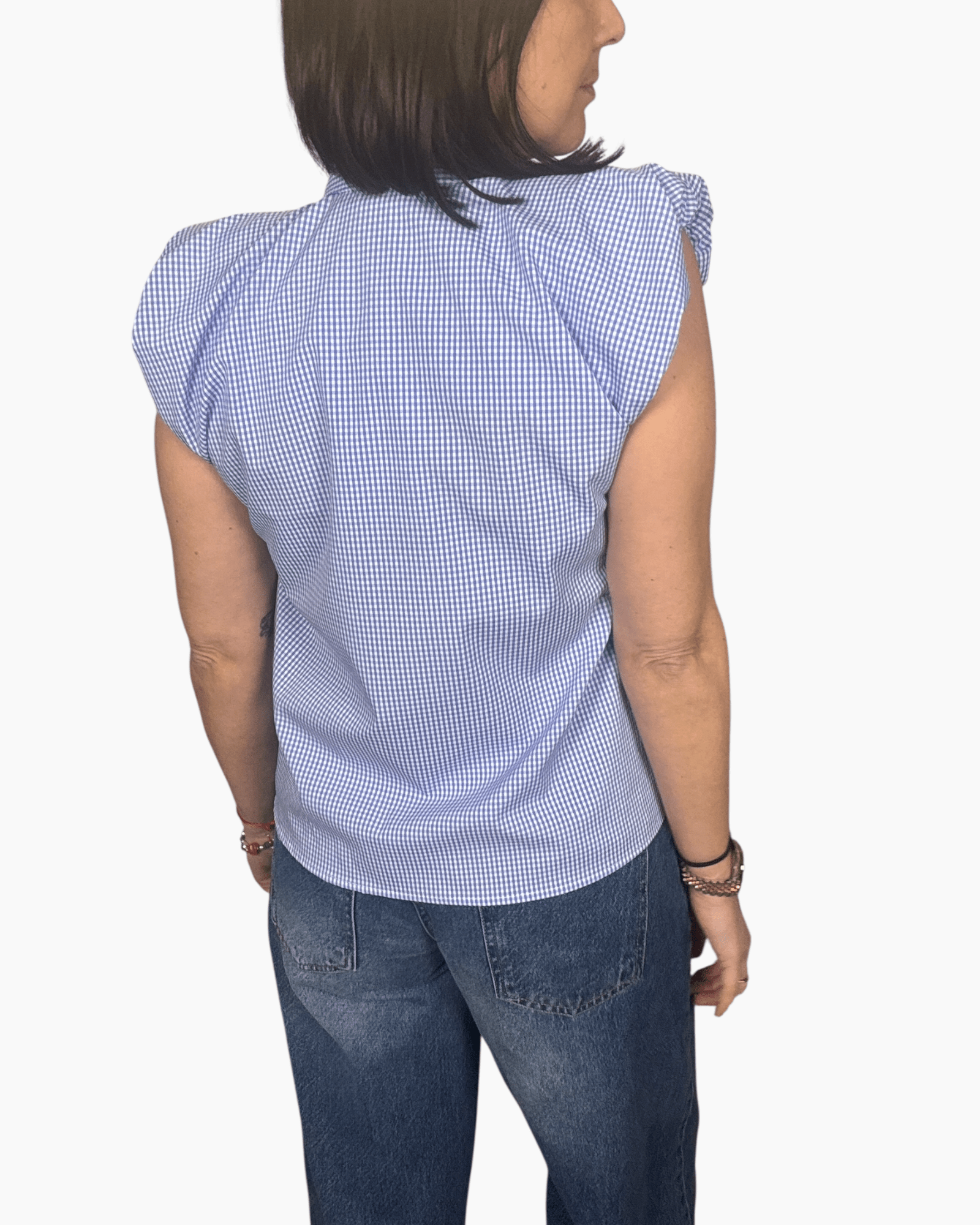 CAMICIA SMANICATA QUADRETTO VICHY HAVEONE - XE BLU ABBIGLIAMENTO