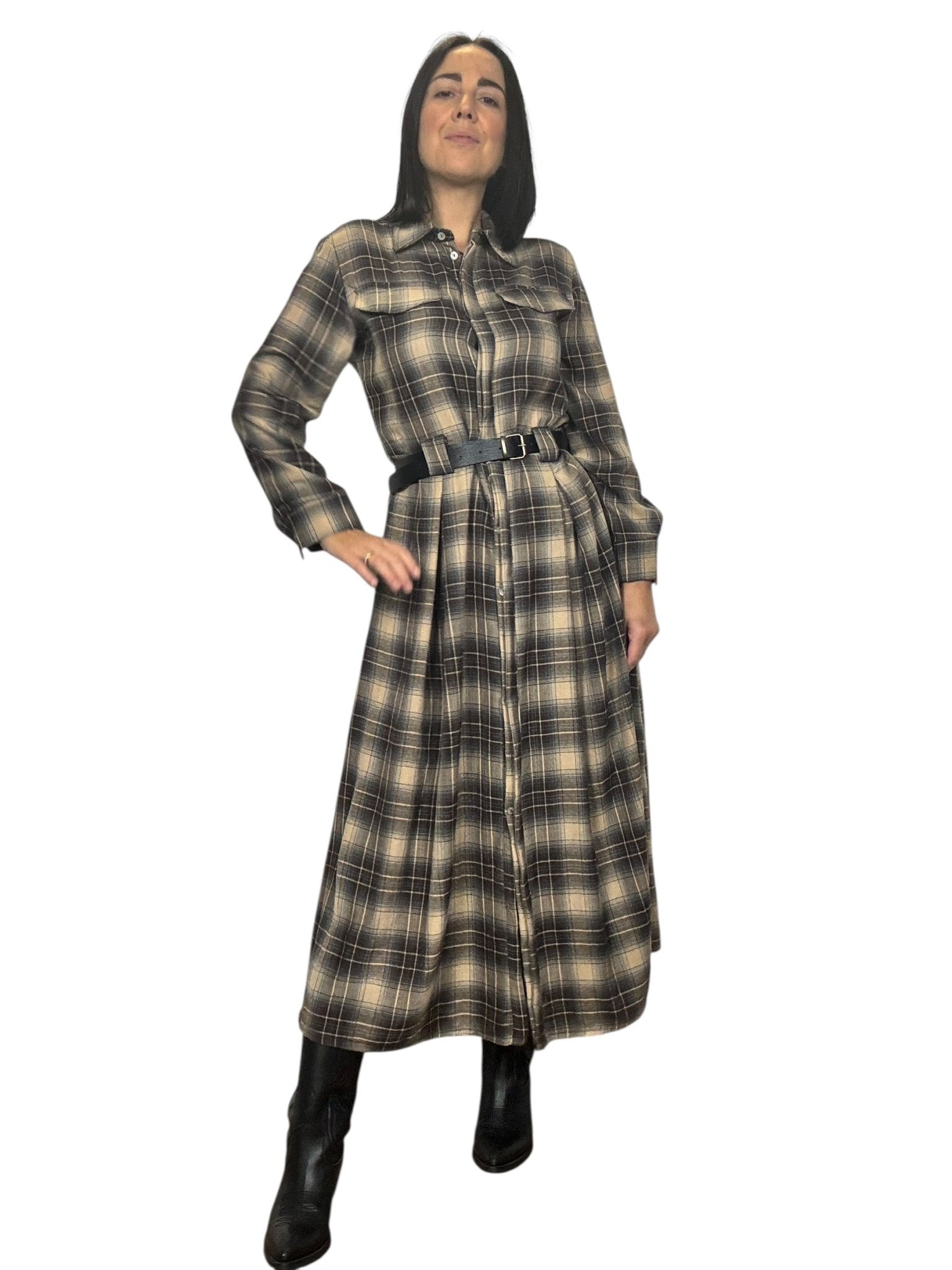 ABITO CHECK SUSY MIX - XE BLU ABBIGLIAMENTO