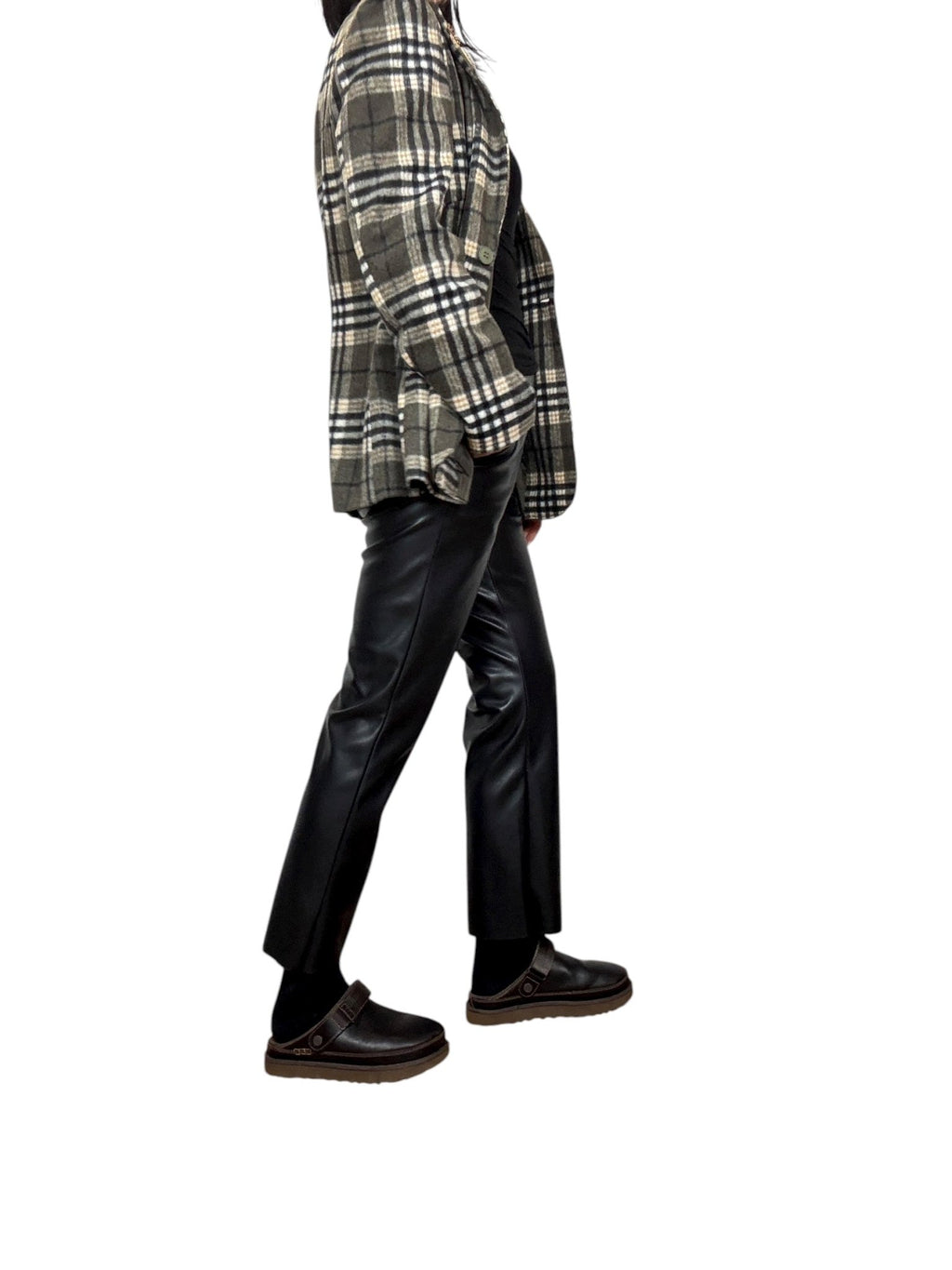 PANTALONE IN ECOPELLE A TROMBETTA TENSIONE IN - XE BLU ABBIGLIAMENTO