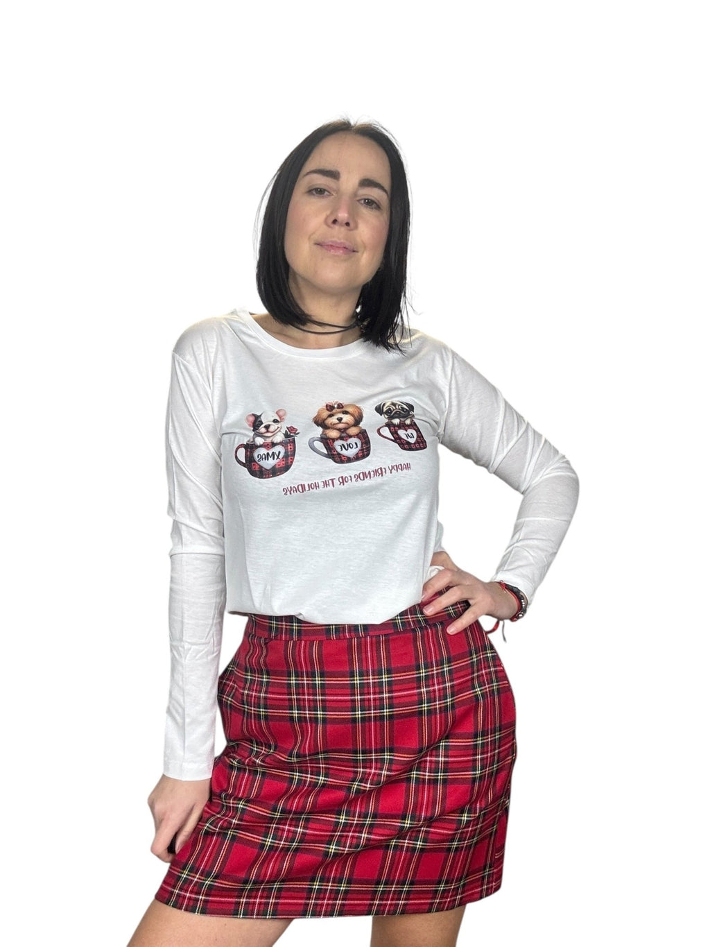 T - SHIRT CANI NATALE SUSY MIX - XE BLU ABBIGLIAMENTO