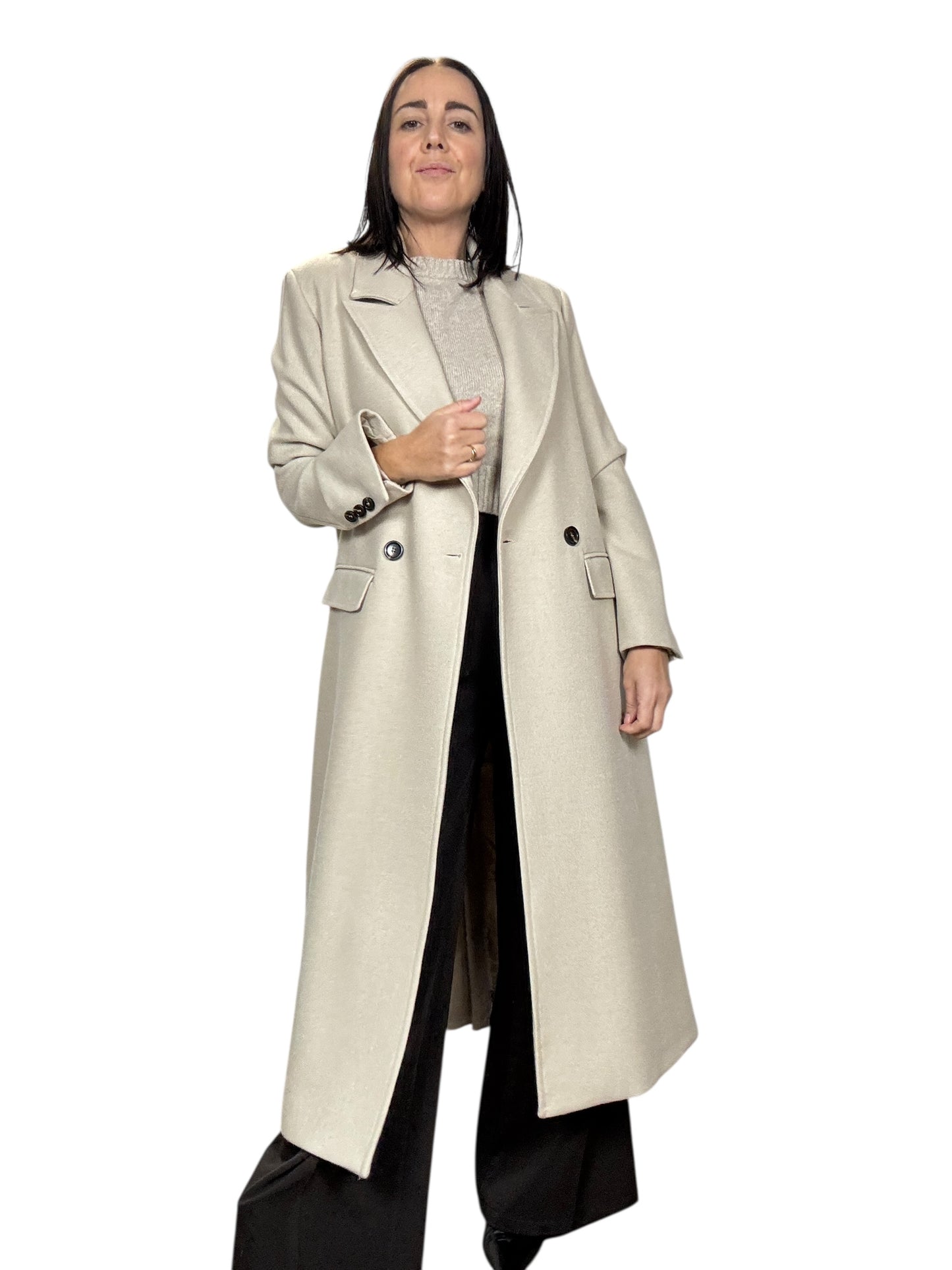 CAPPOTTO BOTTONI DIETRO TENSIONE IN