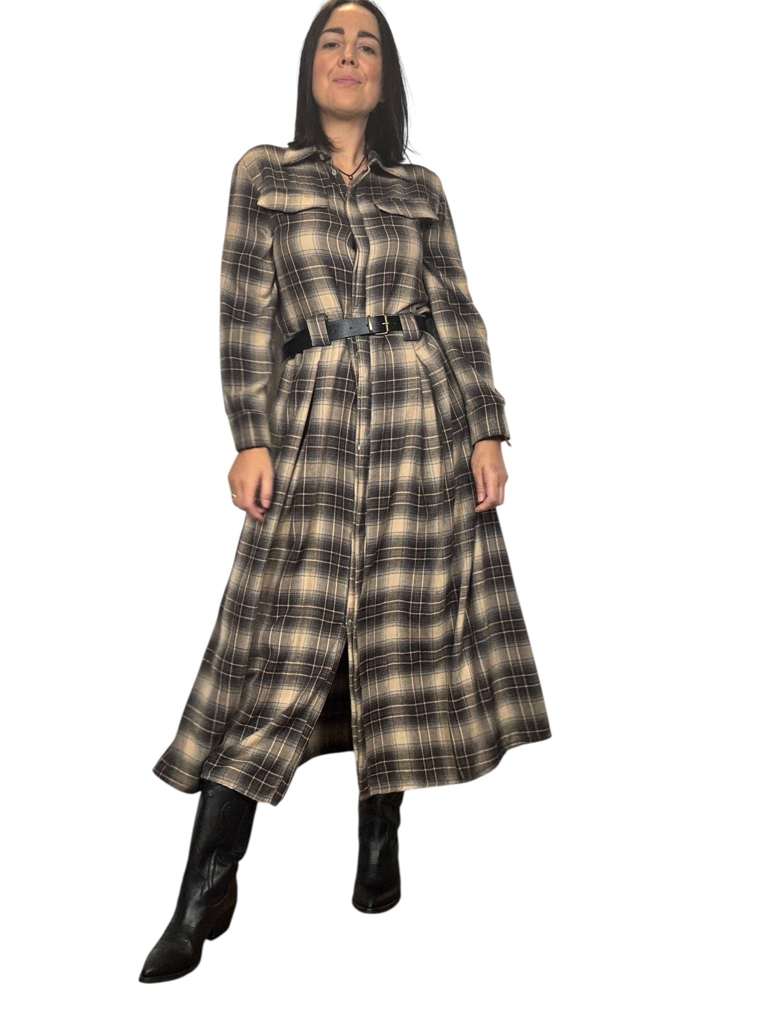 ABITO CHECK SUSY MIX - XE BLU ABBIGLIAMENTO