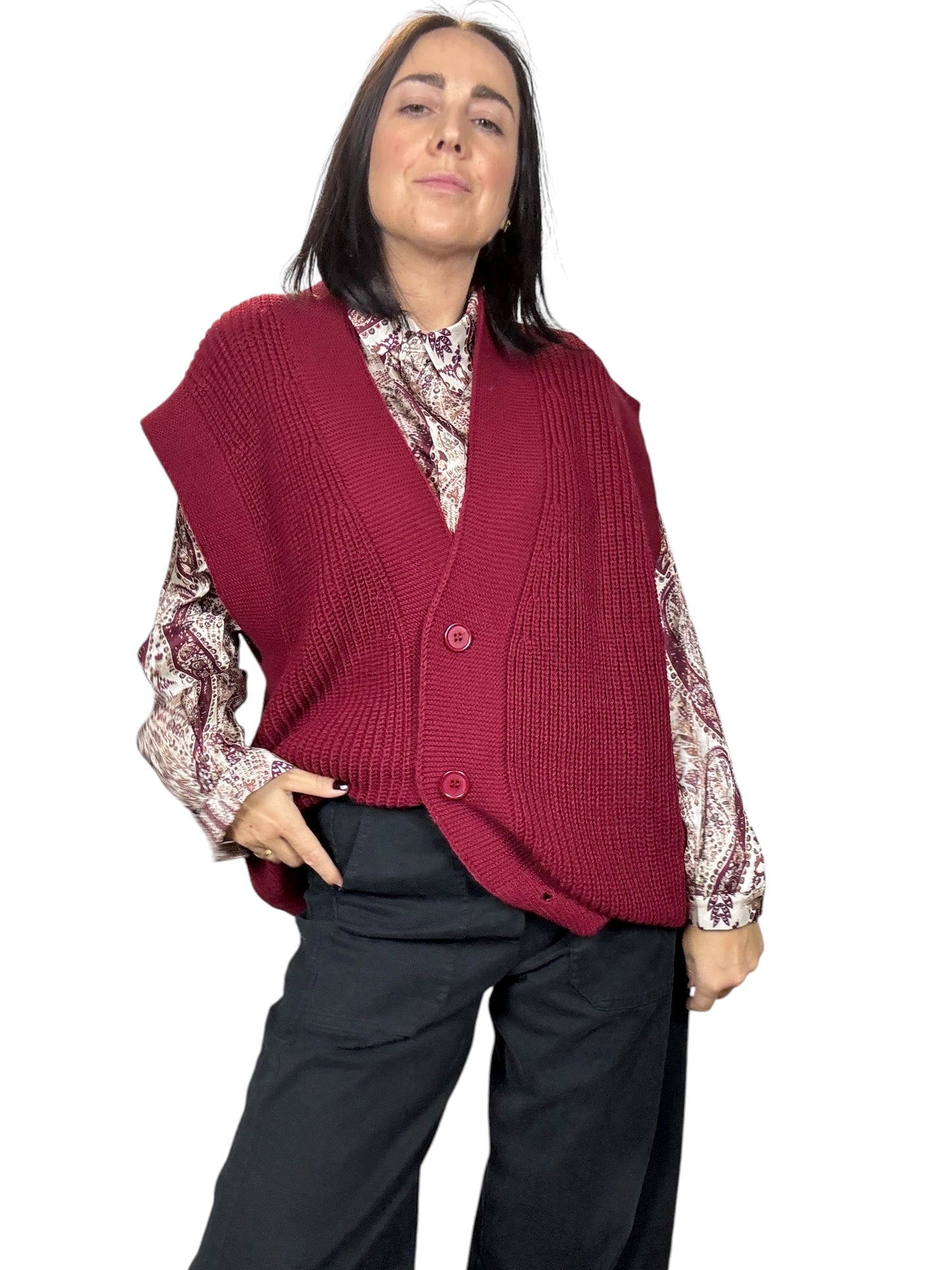 GILET OVER IN MAGLIA SUSY MIX
