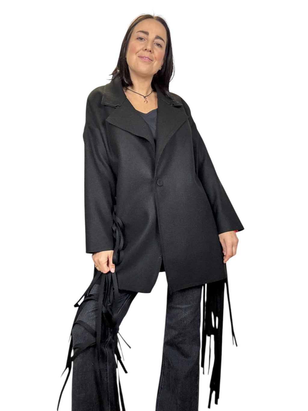 CAPPOTTINO FRANGE SUSY MIX - XE BLU ABBIGLIAMENTO