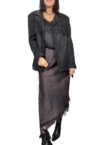 GONNA MACULATA ASIMMETRICA SUSY MIX - XE BLU ABBIGLIAMENTO