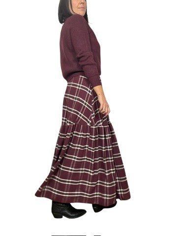 GONNA LUNGA CHECK SUSY MIX - XE BLU ABBIGLIAMENTO