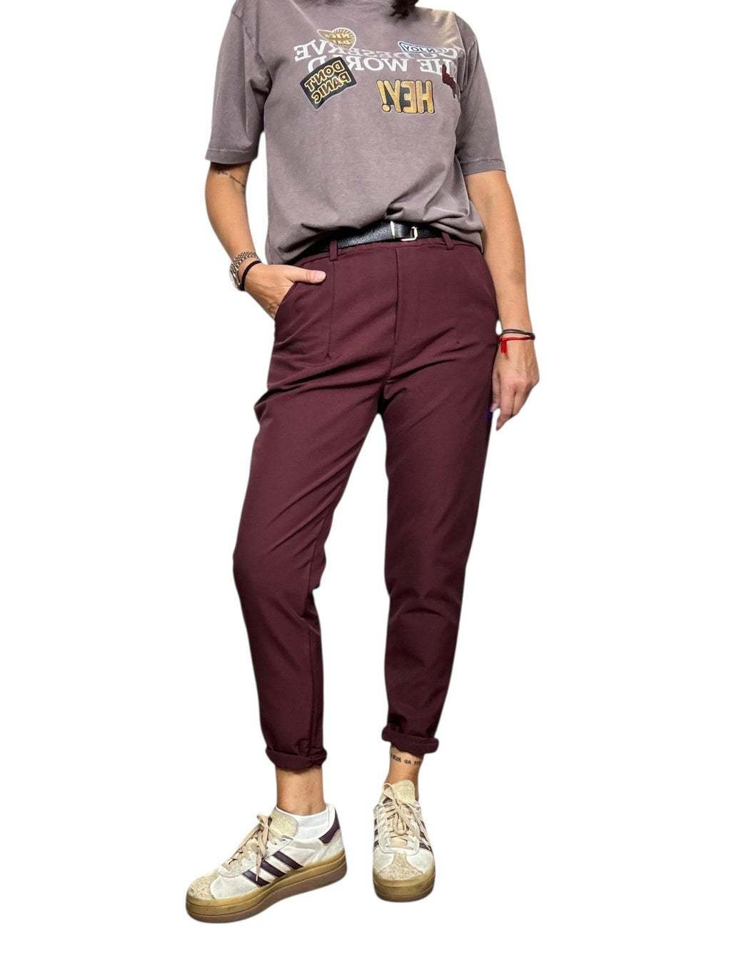 PANTALONE CON ELASTICO IN VITA SUSY MIX - XE BLU ABBIGLIAMENTO