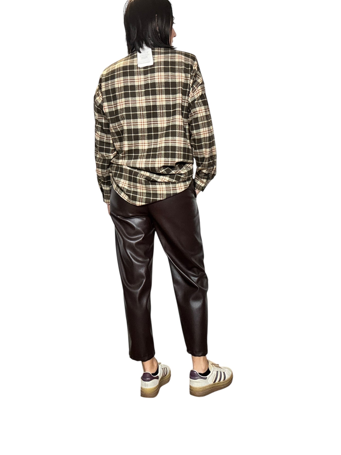 PANTALONE A UOVO IN ECOPELLE VICOLO