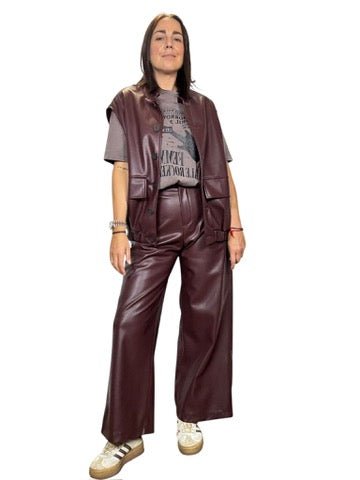 GILET IN ECOPELLE SUSY MIX - XE BLU ABBIGLIAMENTO