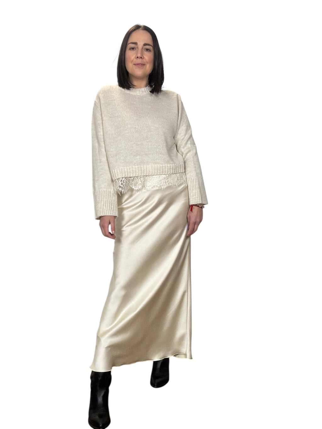 GONNA IN RASO DIXIE - XE BLU ABBIGLIAMENTO