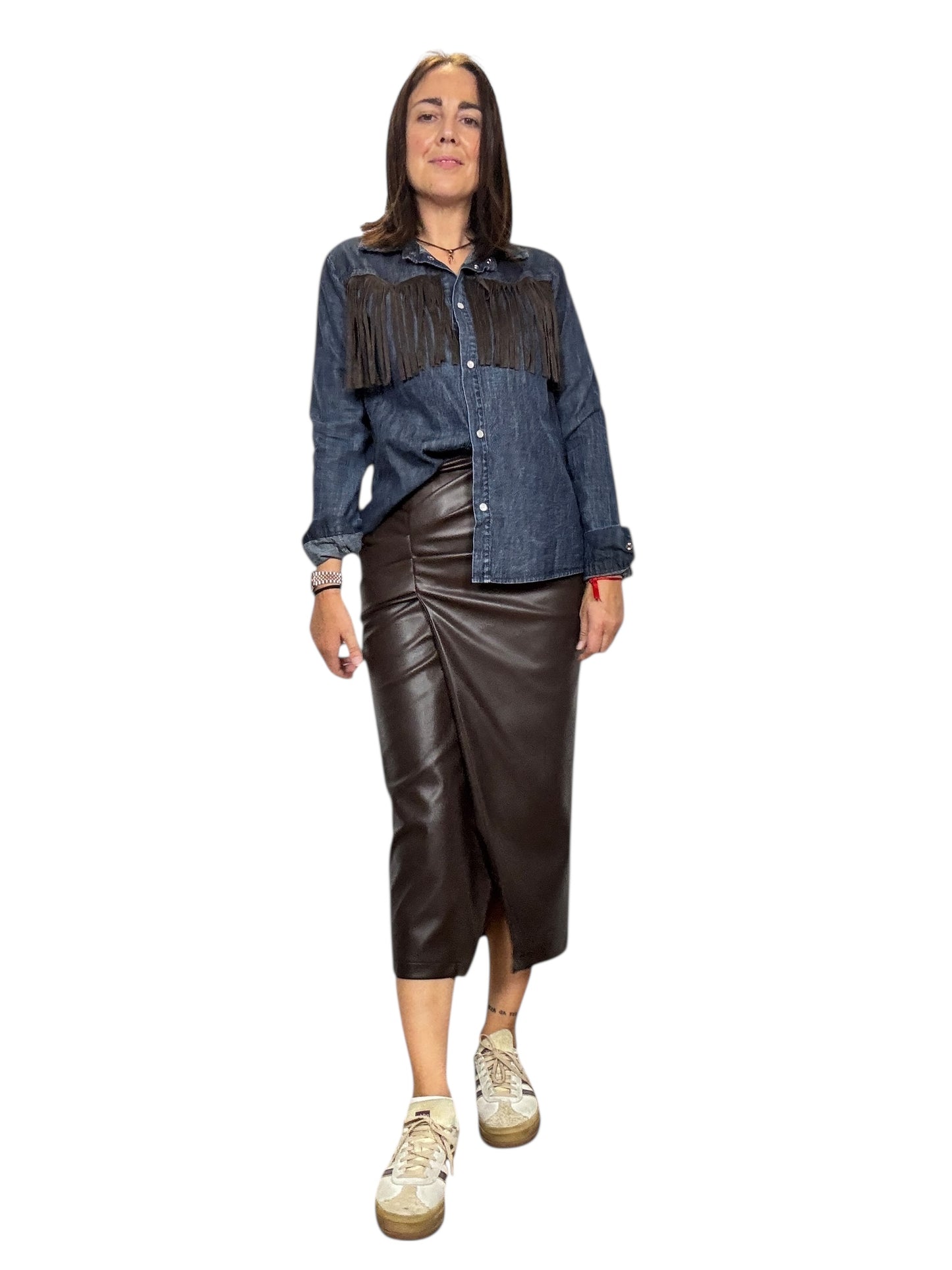 CAMICIA IN JEANS CON FRANGE SUSY MIX