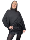 MINIGONNA CON PAILLETTES SUSY MIX - XE BLU ABBIGLIAMENTO
