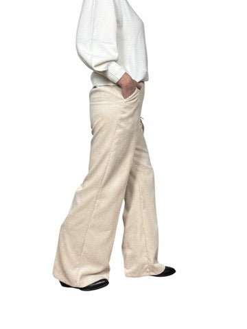 PANTALONE A PALAZZO IN VELLUTO SUSY MIX - XE BLU ABBIGLIAMENTO