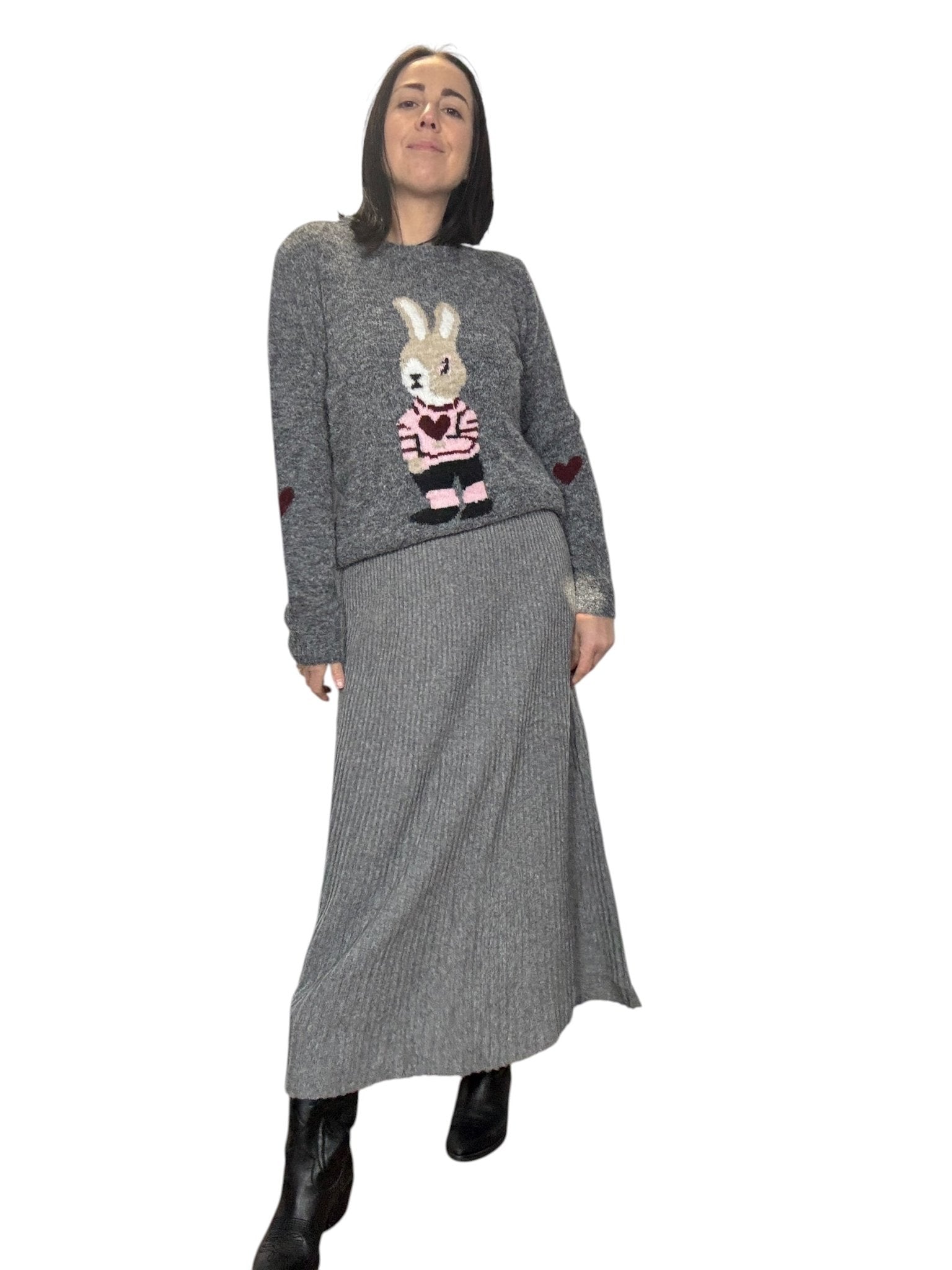 GONNA A COSTINE IN MAGLIA SVASATA SUSY MIX - XE BLU ABBIGLIAMENTO